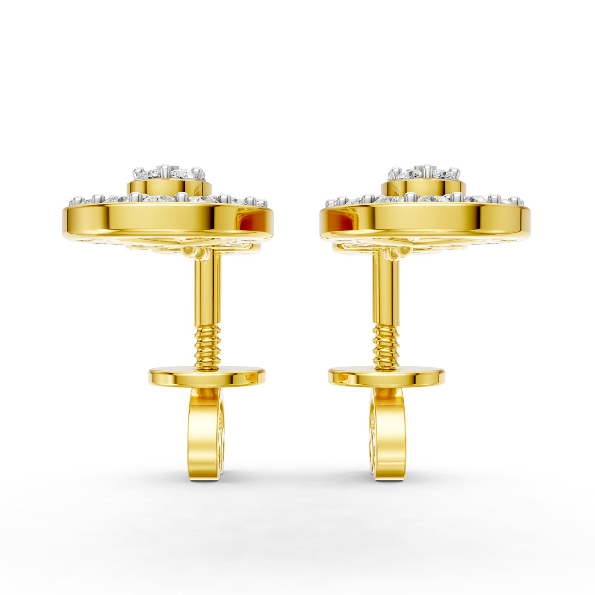 Regal Teardrop Vine Diamond Earrings