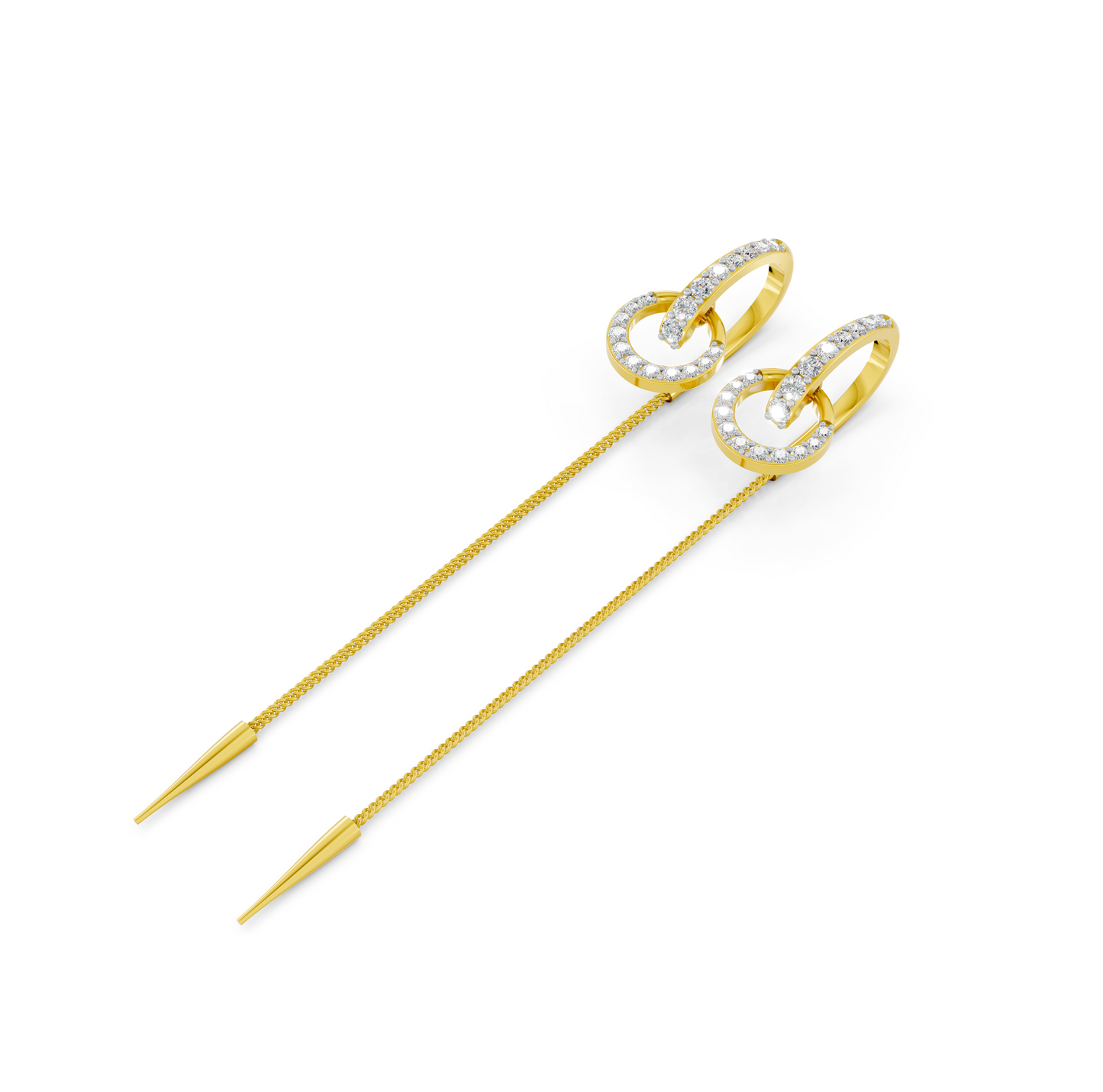 Celestial Halo Diamond Sui Dhaga Earrings