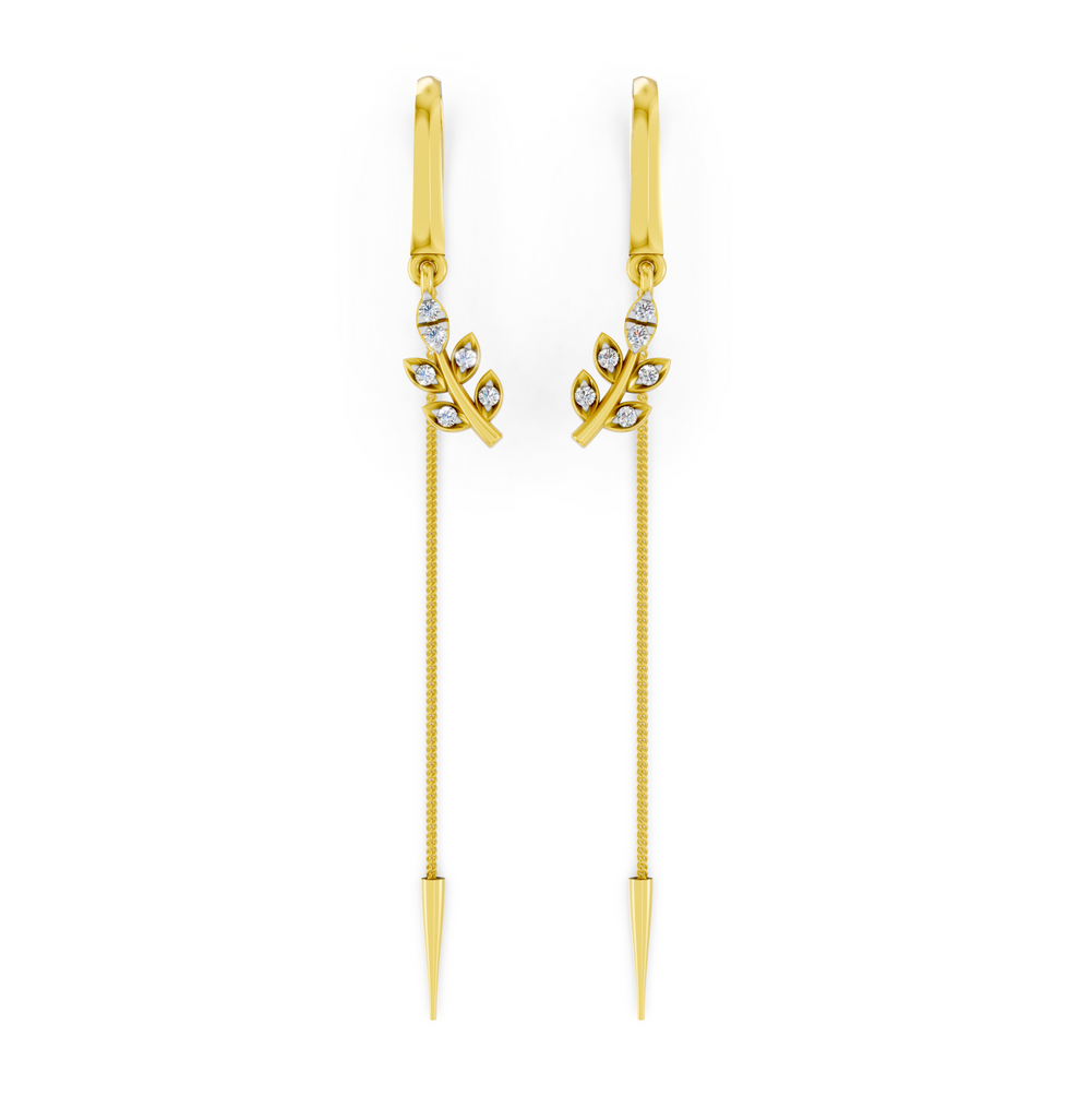 Nature's Whisper Diamond Sui Dhaga Earrings