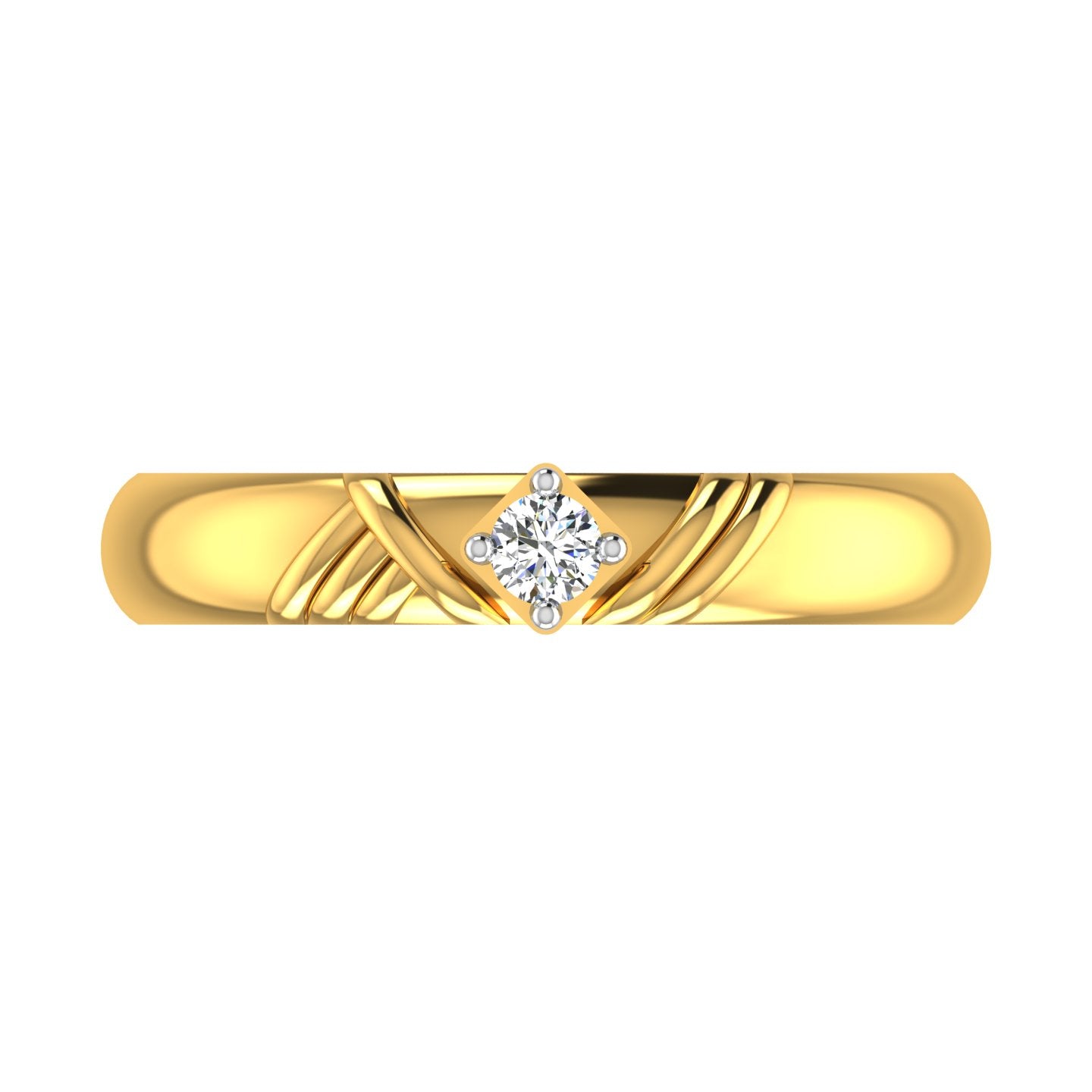Auric Weave Solitaire Ring
