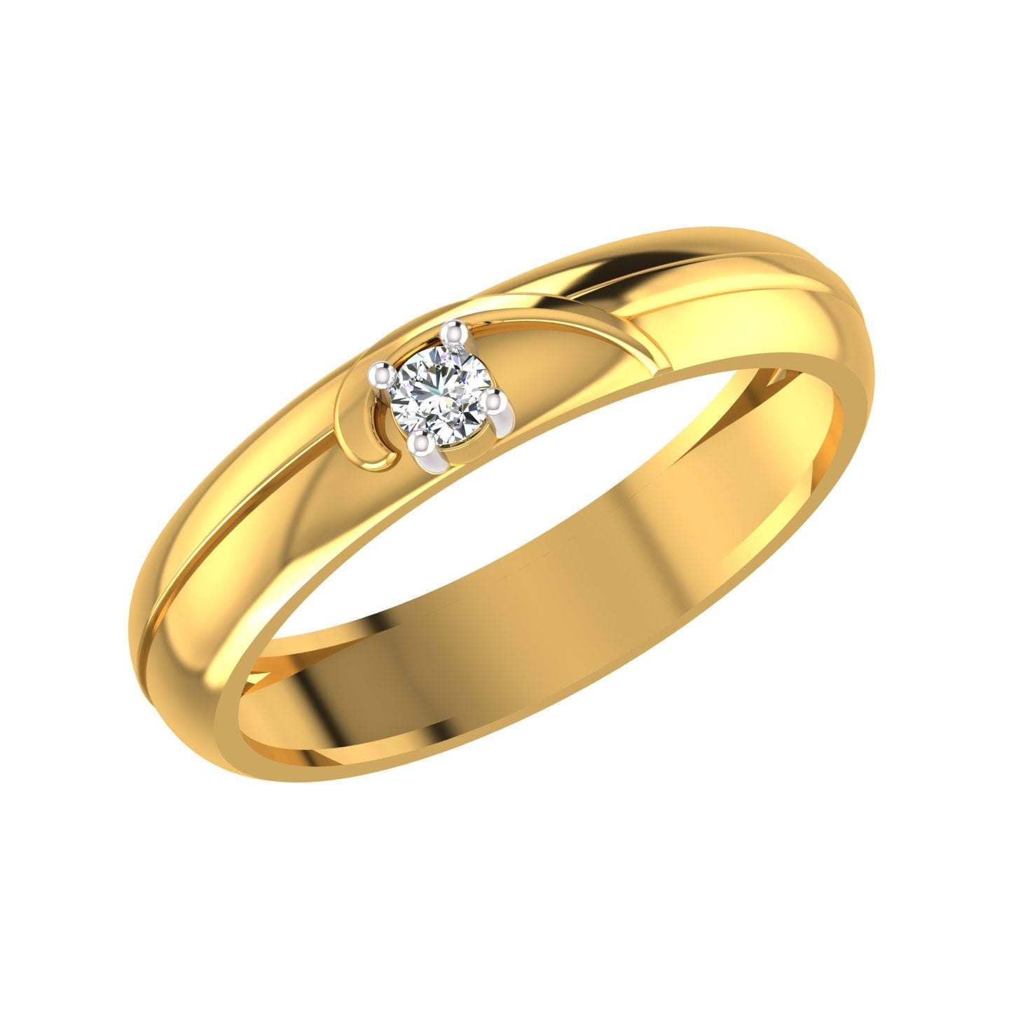 Harmony Arc Solitaire Ring