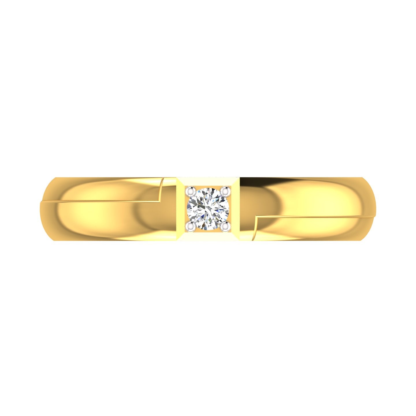 Royal Edge Solitaire Ring