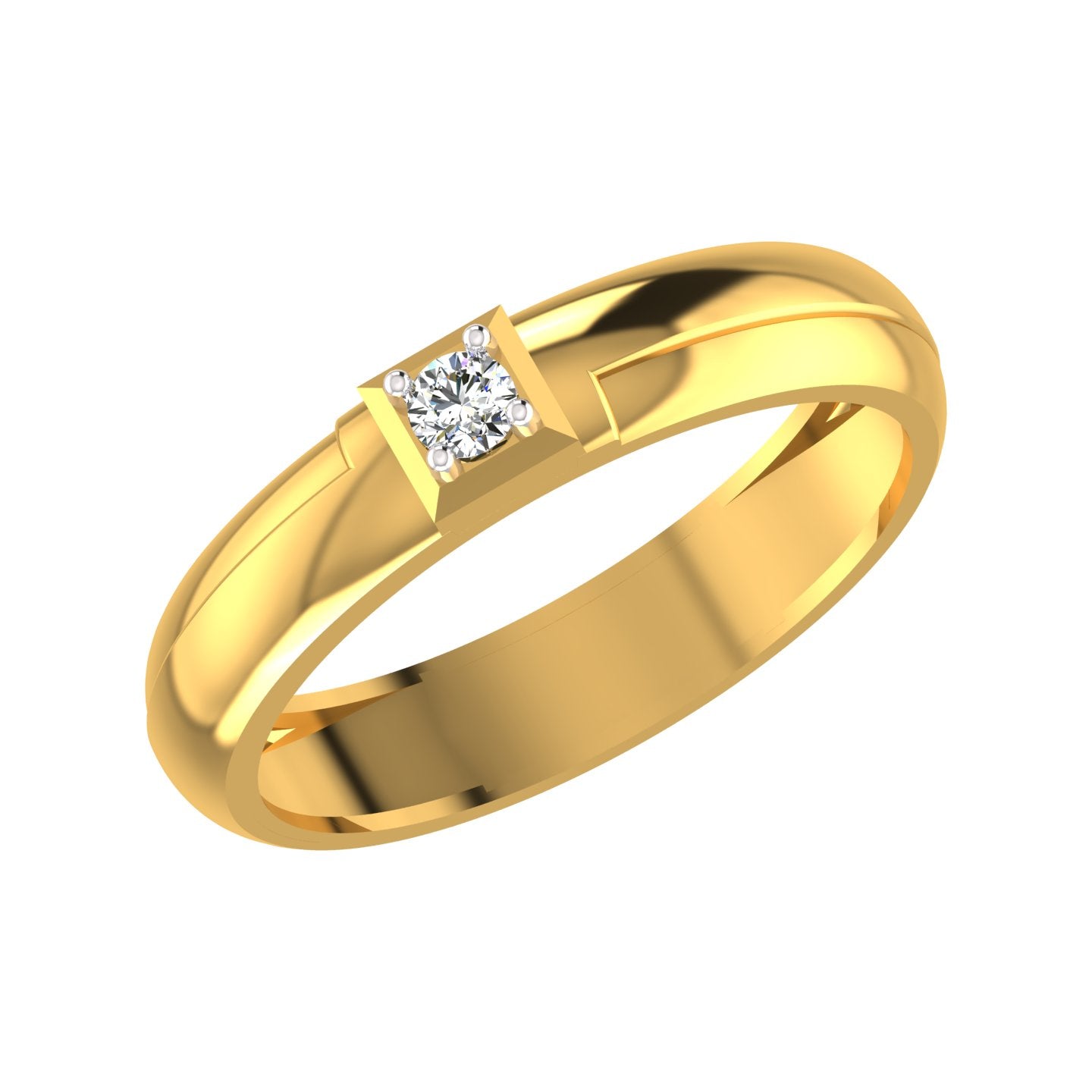 Royal Edge Solitaire Ring