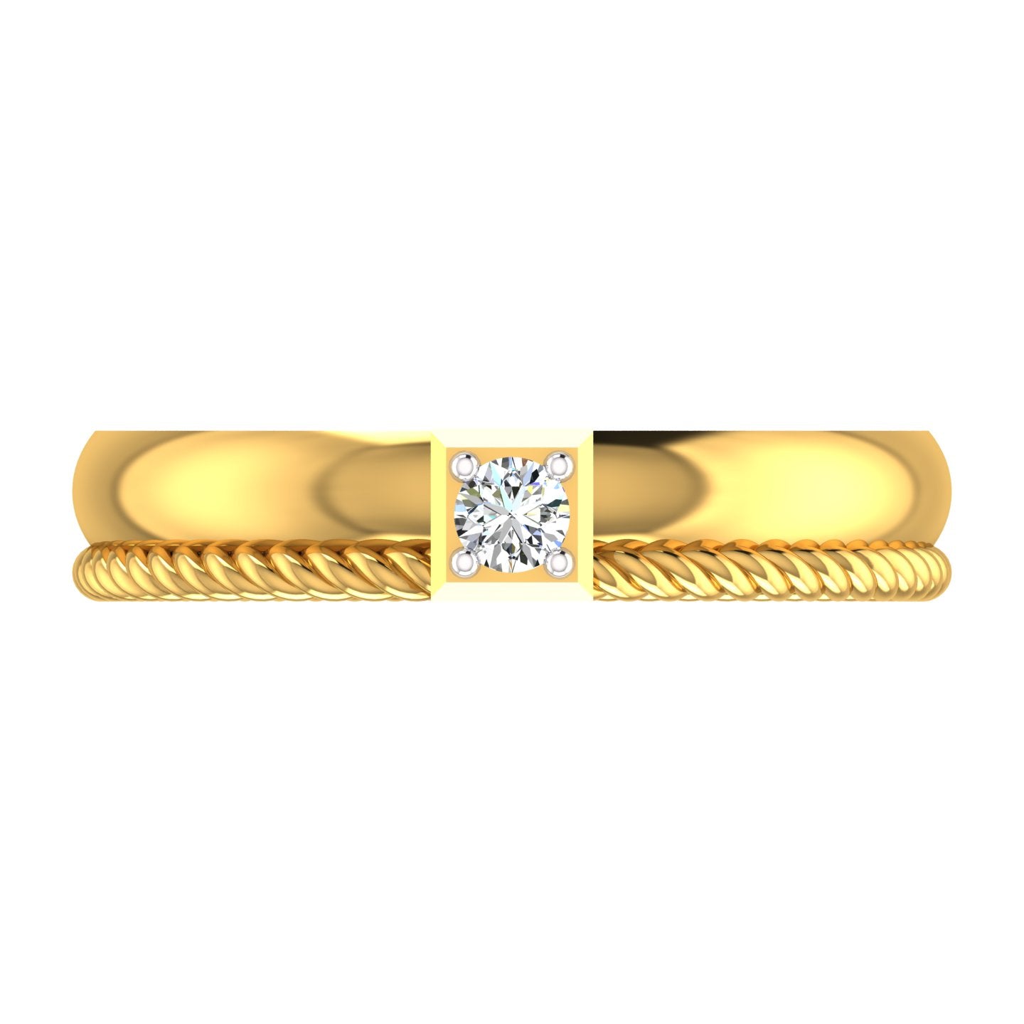 Royal Rope Solitaire Ring