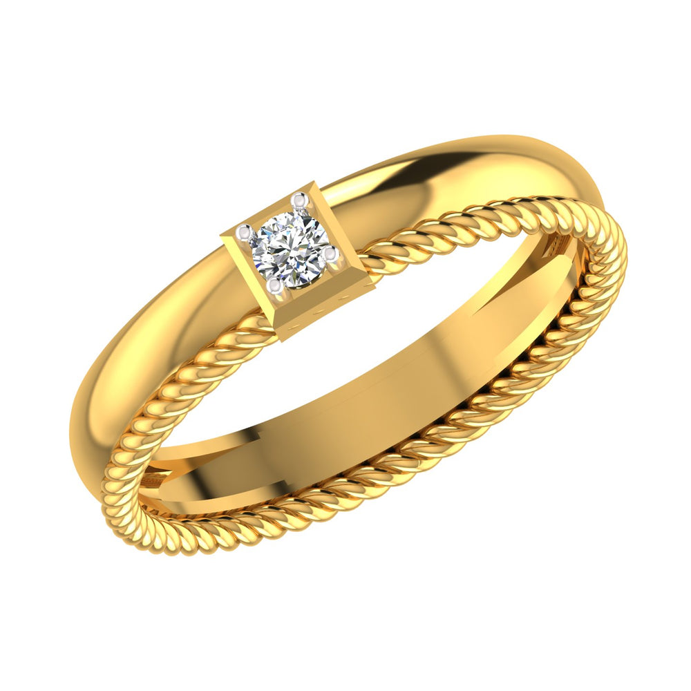 Royal Rope Solitaire Ring