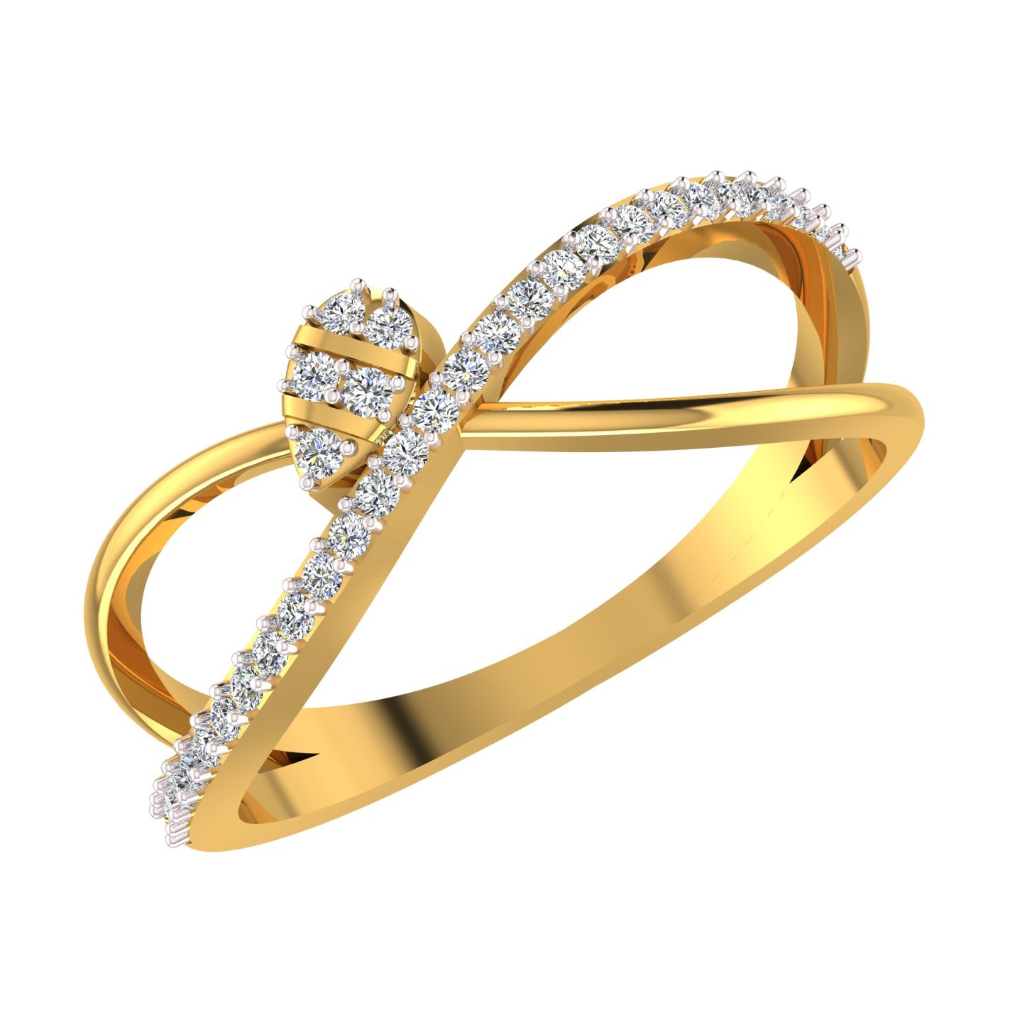 Royal Leaf Infinity Diamond Ring