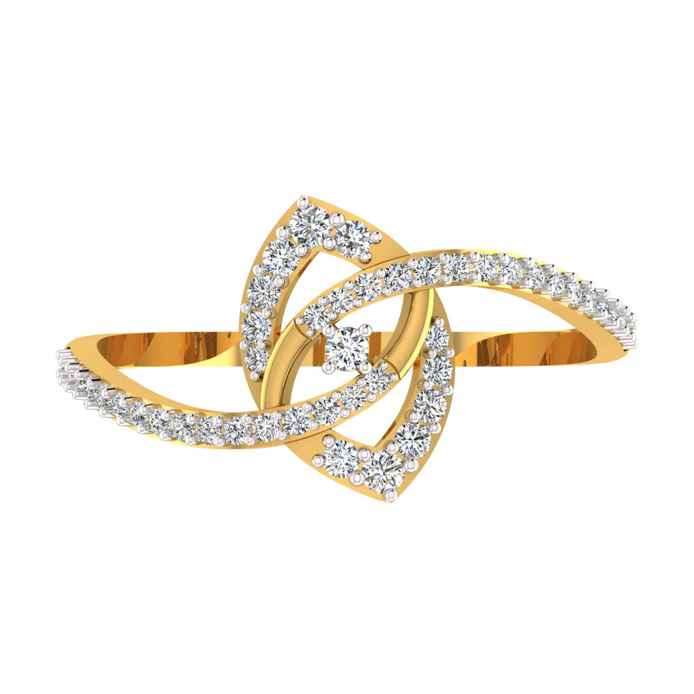 Twilight Leaf Diamond Ring