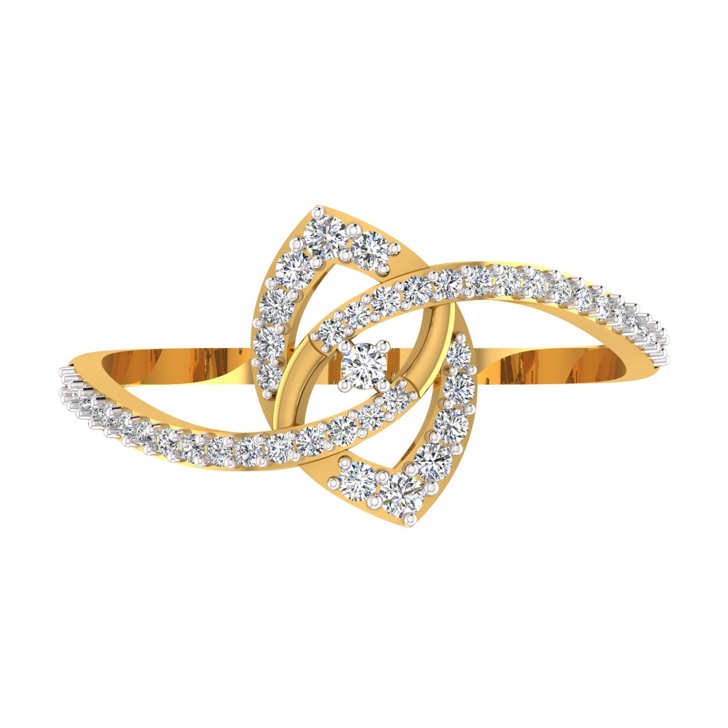 Twilight Leaf Diamond Ring