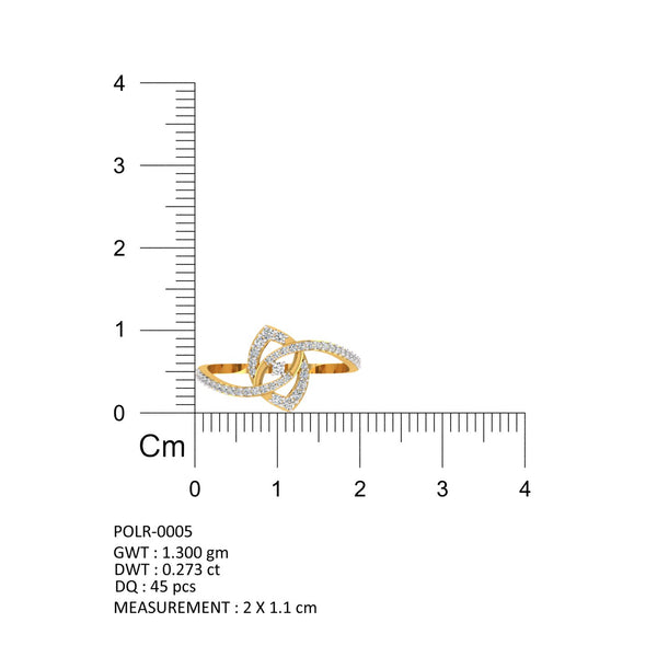 Twilight Leaf Diamond Ring hover image