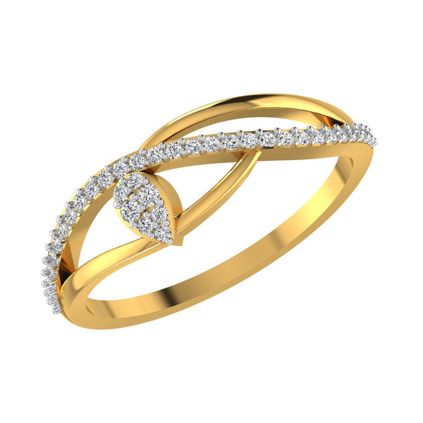 Moonleaf Diamond Ring