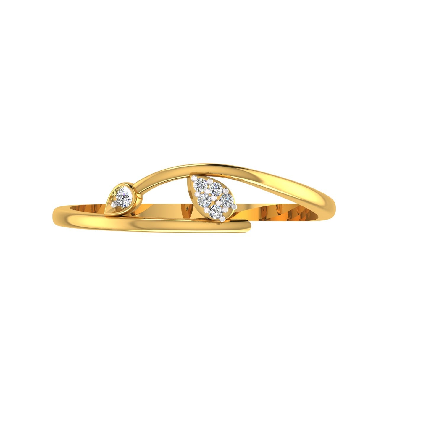Twin Bloom Diamond Ring