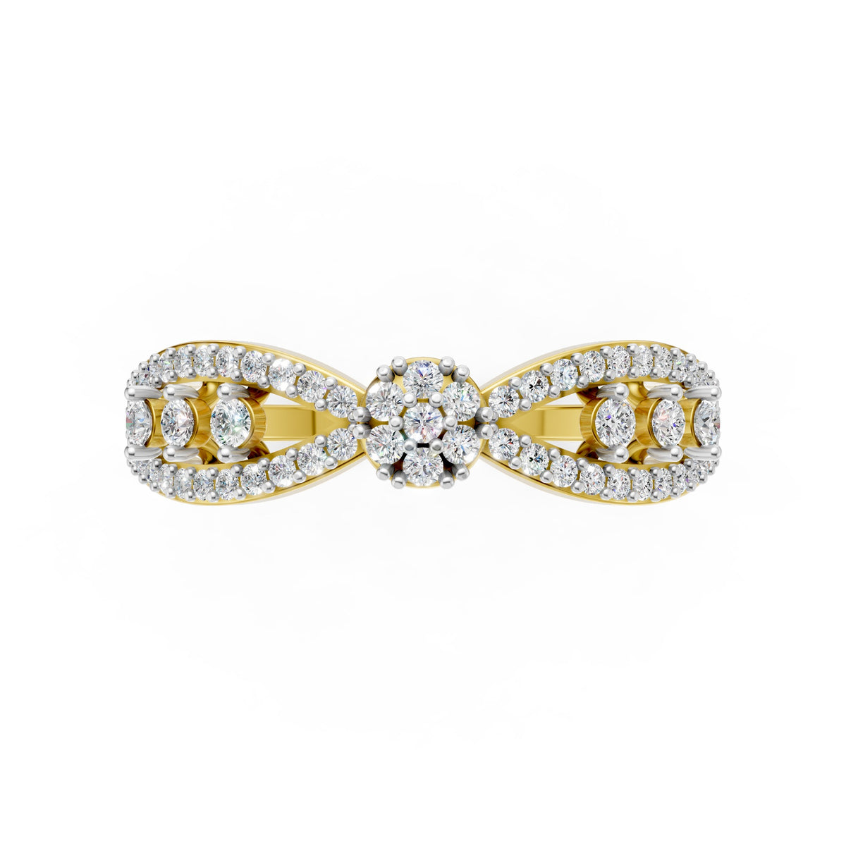 Floral Cascade Diamond Ring