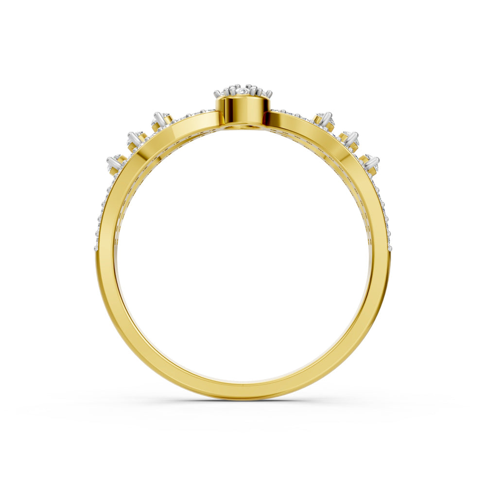 Floral Cascade Diamond Ring