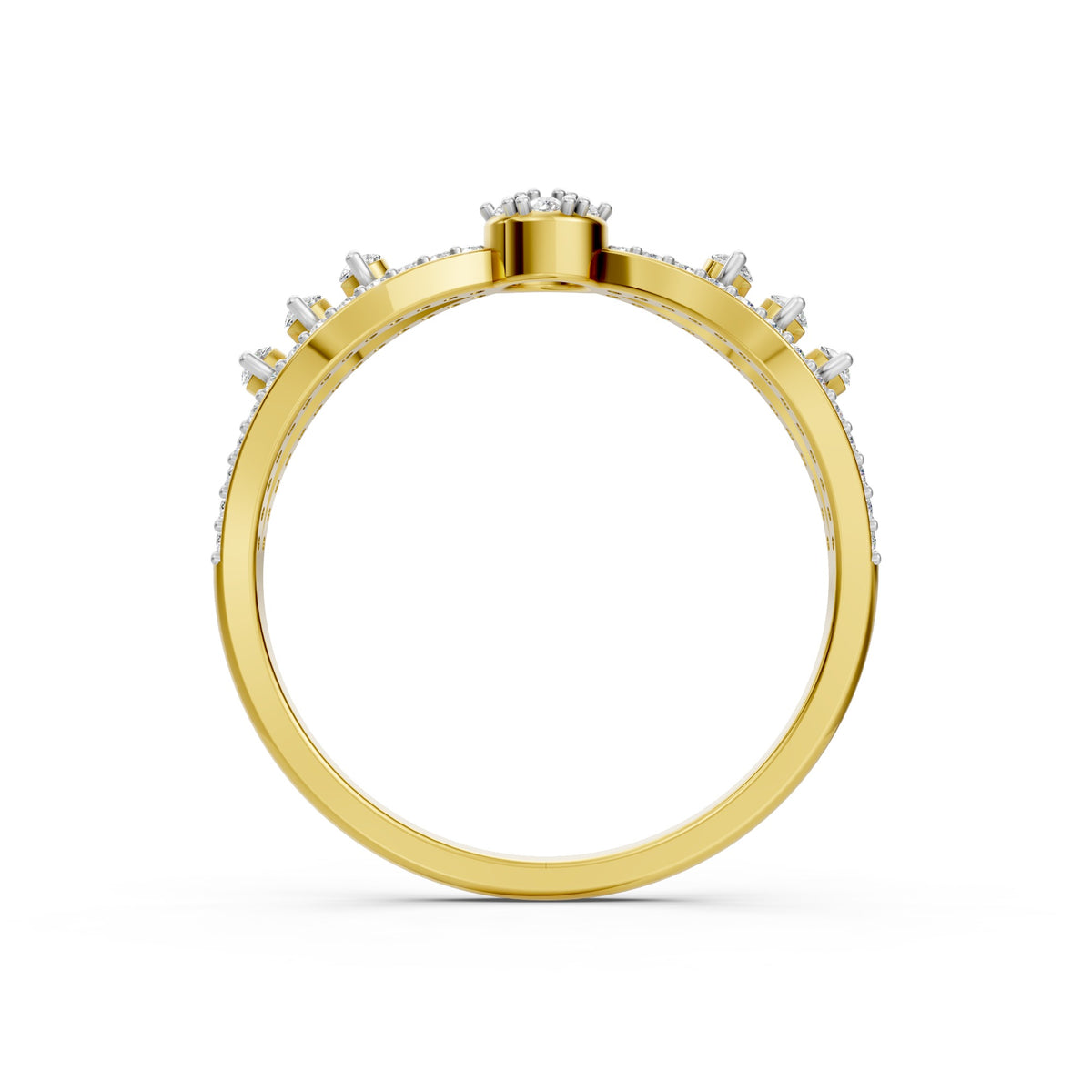 Floral Cascade Diamond Ring