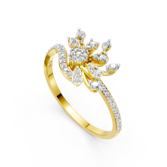 Dancing Blossom Diamond Ring