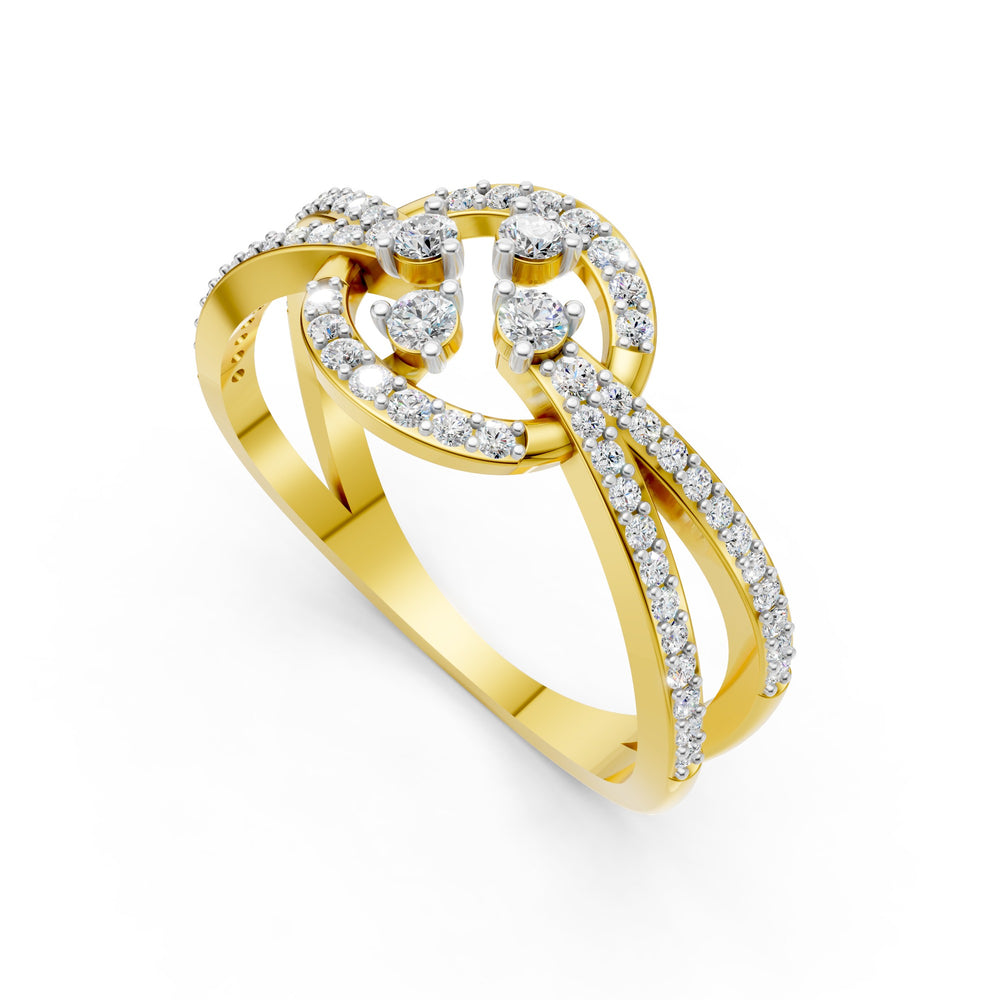 Twin Harmony Diamond Ring