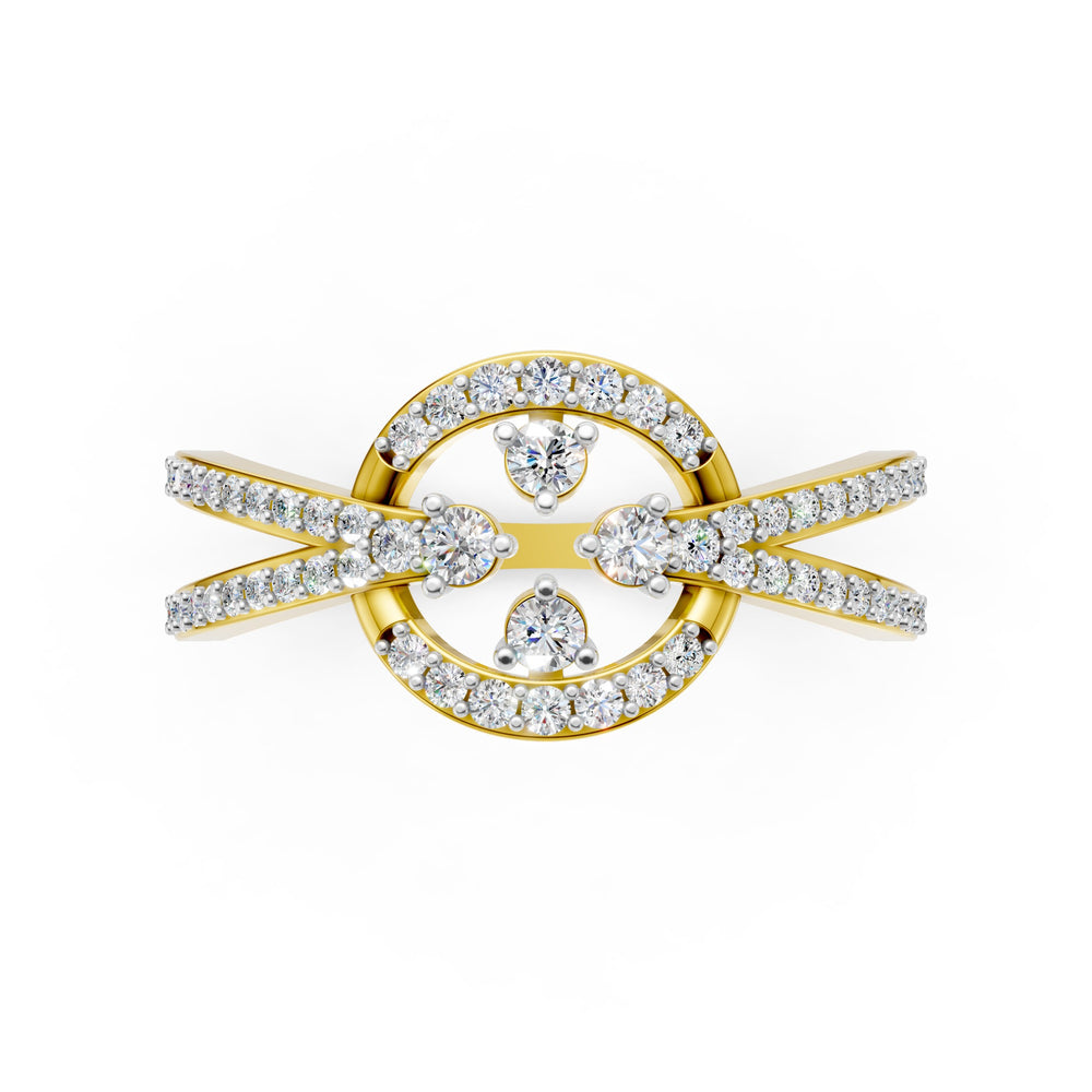 Twin Harmony Diamond Ring