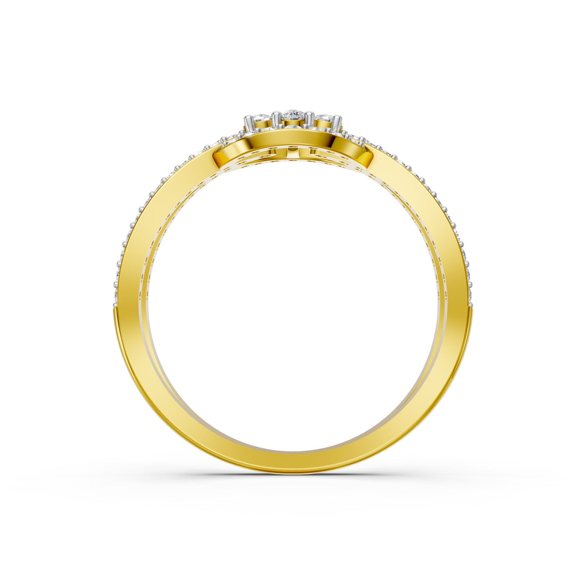 Twin Harmony Diamond Ring