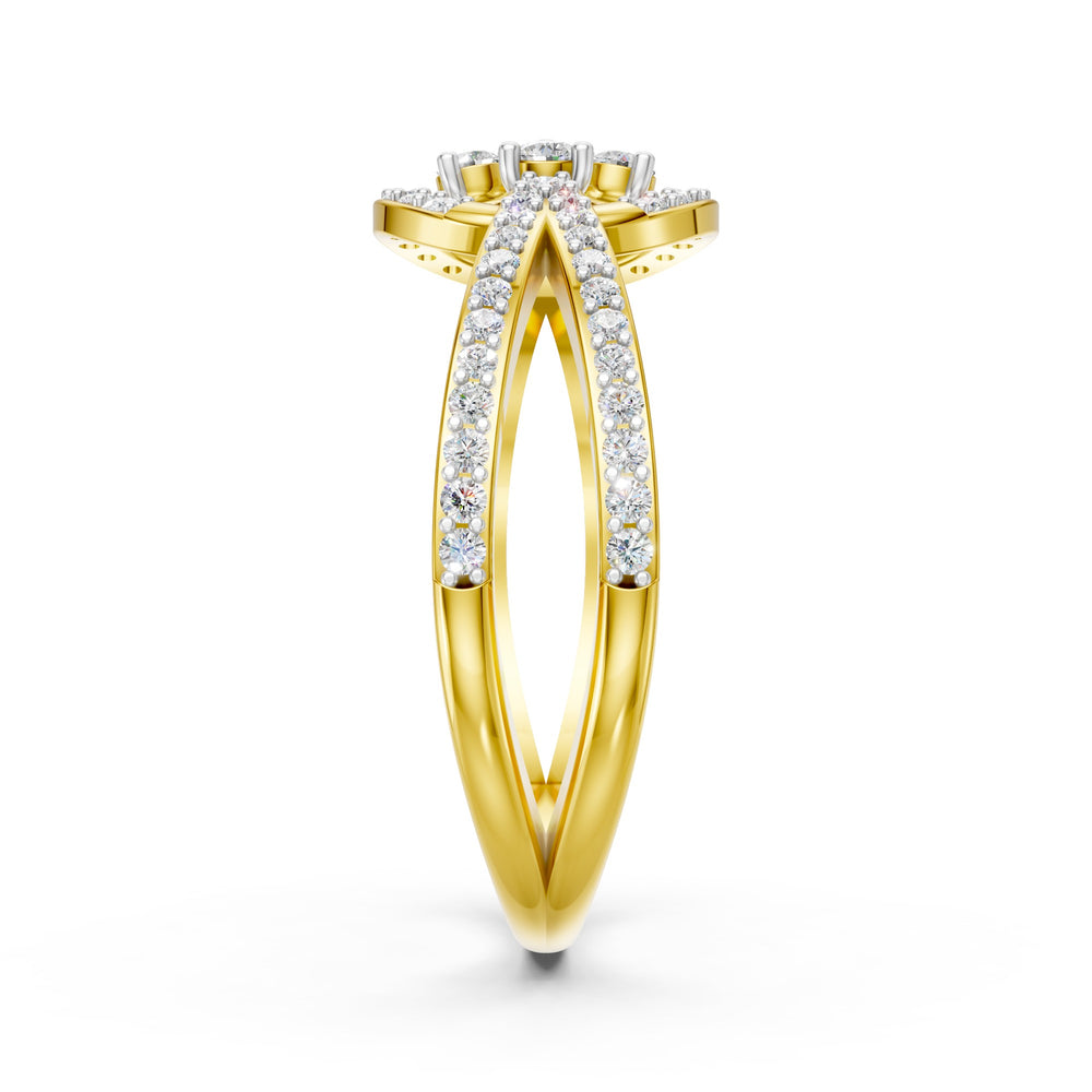 Twin Harmony Diamond Ring