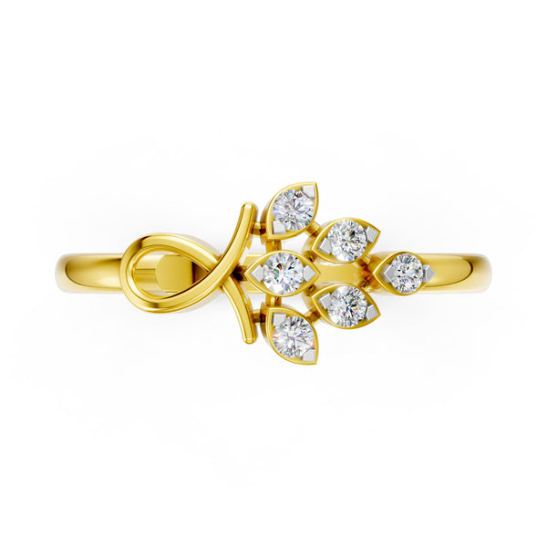 Diamond Blossom Leaf Ring hover image