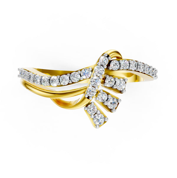 Elegant Diamond Cascade Ring hover image