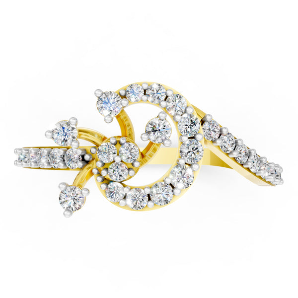 Royal Diamond Celestial Swirl Ring hover image