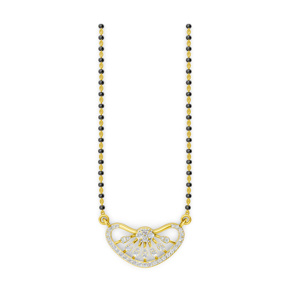 Radiant Bloom Heart Diamond Mangalsutra