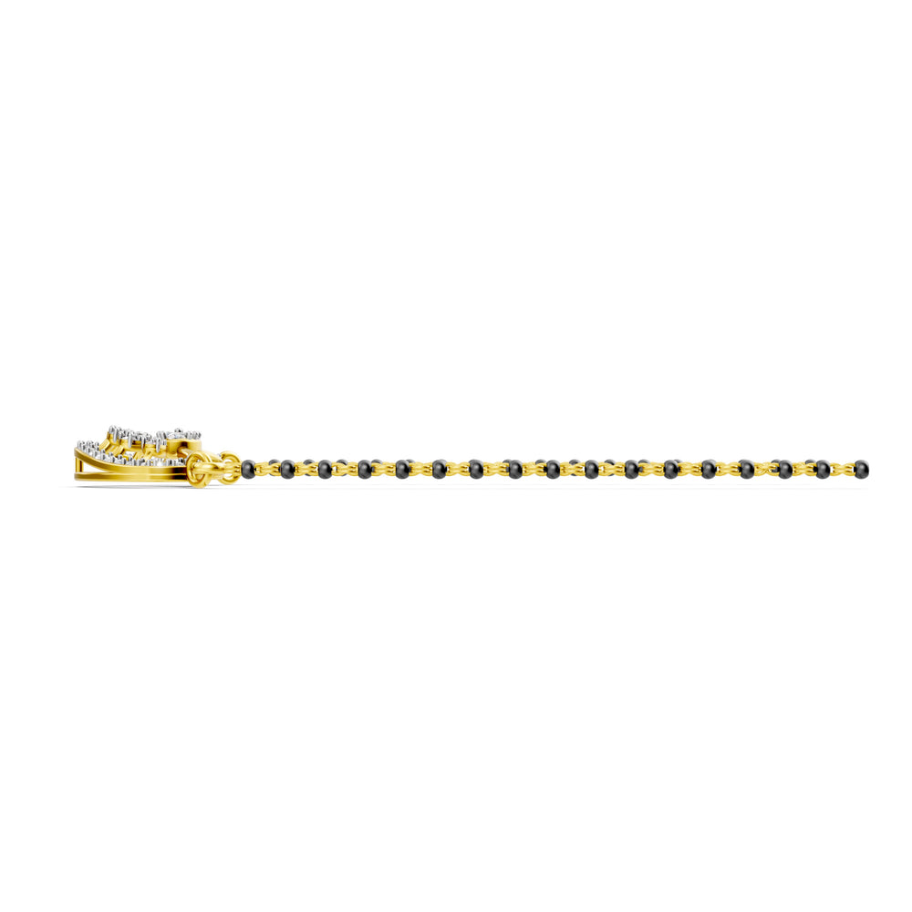 Radiant Bloom Heart Diamond Mangalsutra