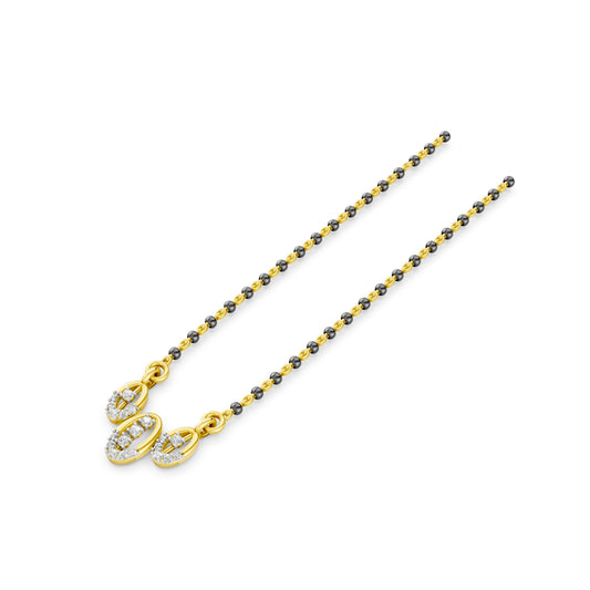 Royal Crescent Bloom Diamond Mangalsutra