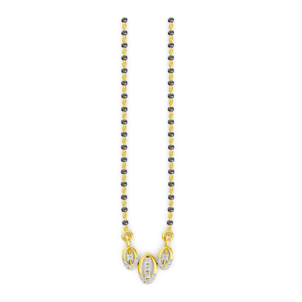 Royal Crescent Bloom Diamond Mangalsutra