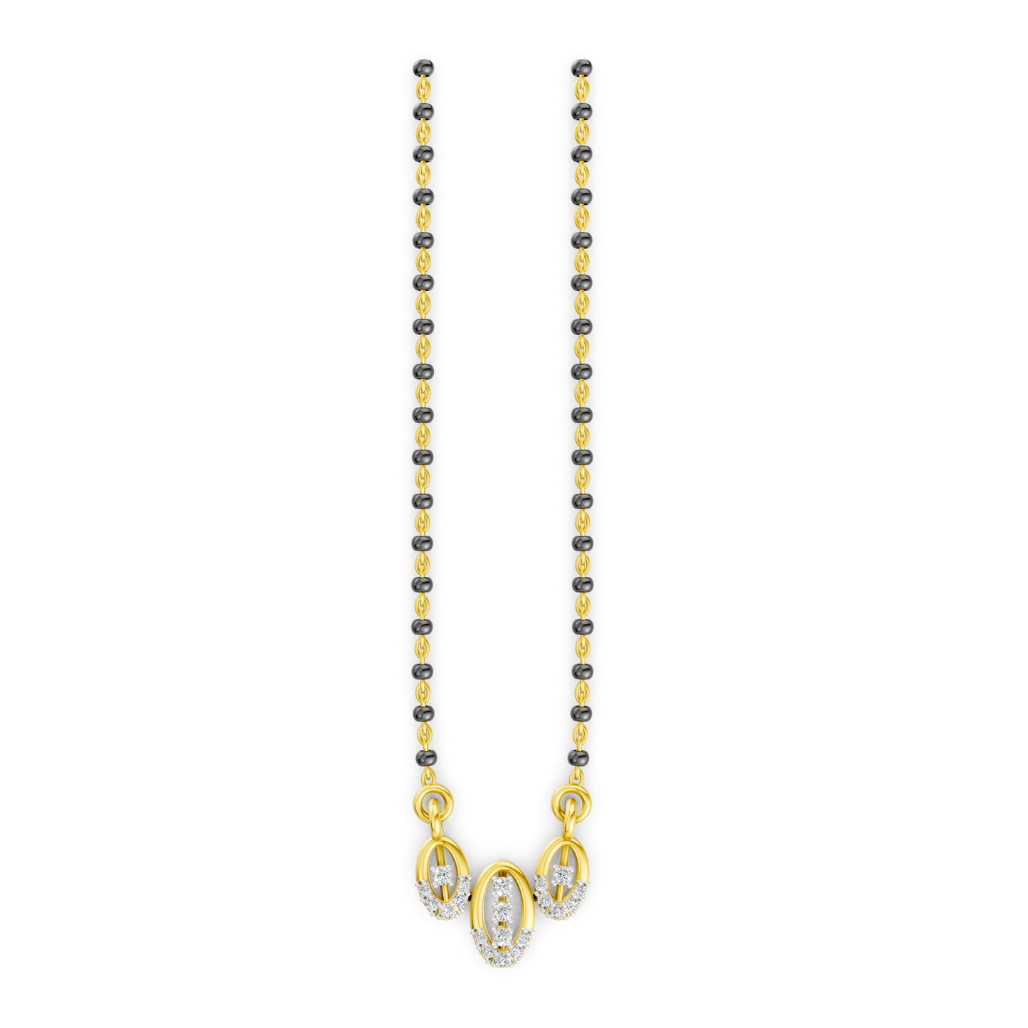 Royal Crescent Bloom Diamond Mangalsutra