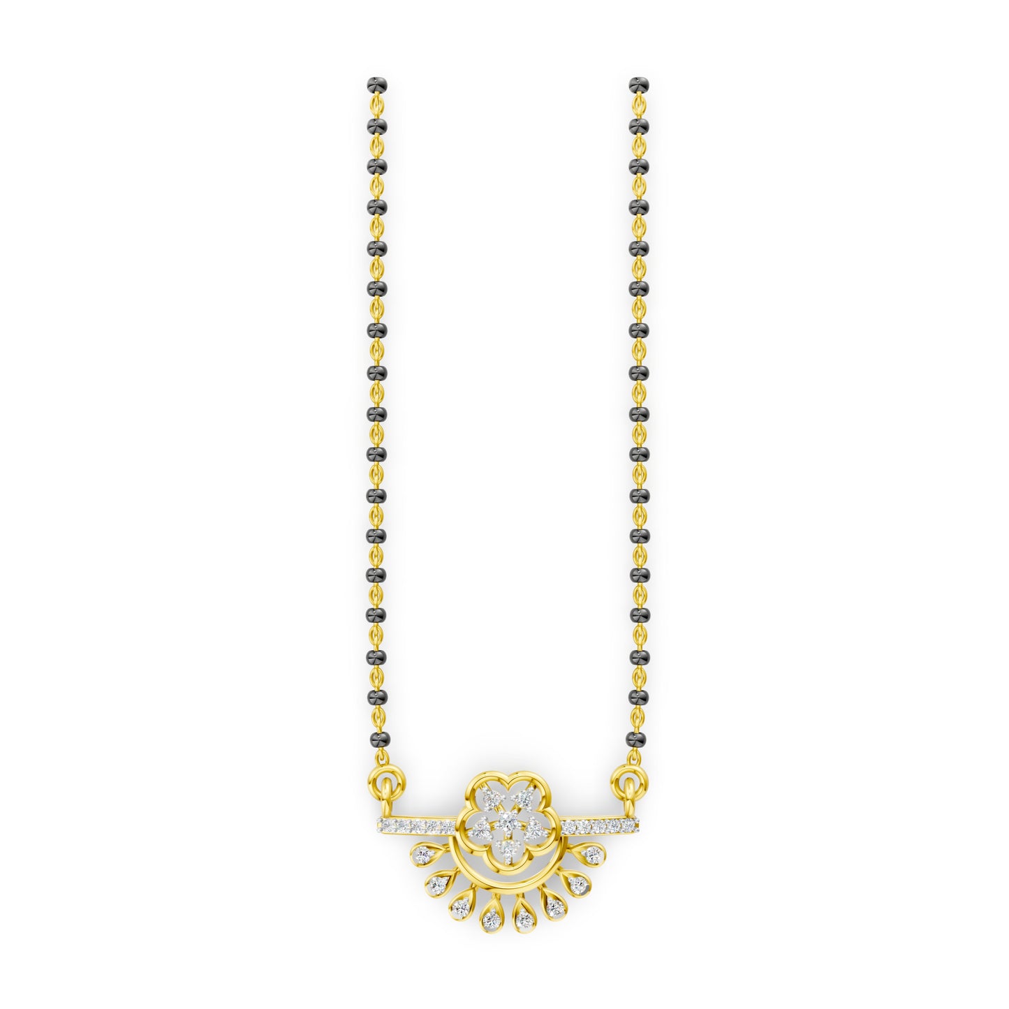 Sunbeam Blossom Diamond Mangalsutra