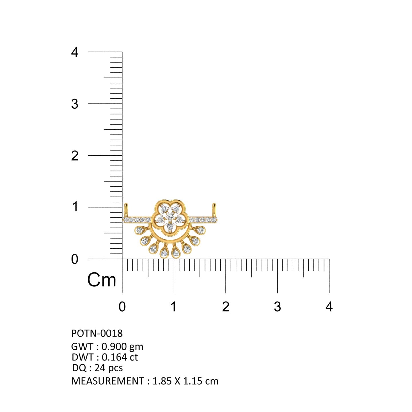 Sunbeam Blossom Diamond Mangalsutra