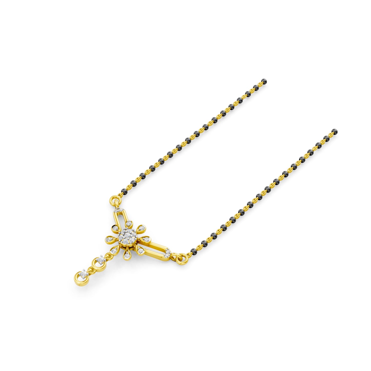Fluttering Bloom Diamond Mangalsutra