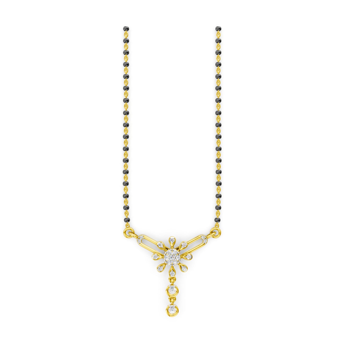Fluttering Bloom Diamond Mangalsutra