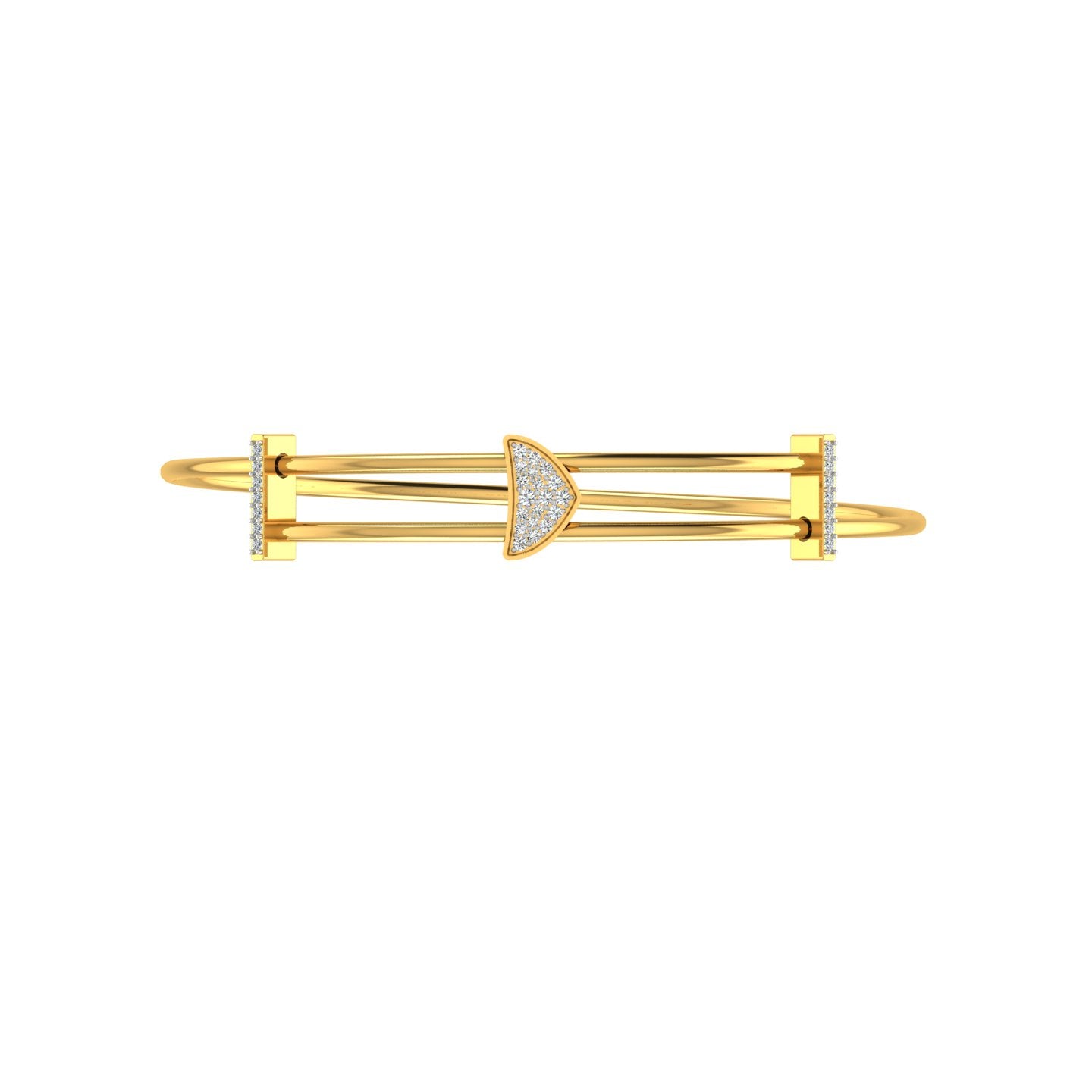 Divergent Triangular Diamond Bracelet