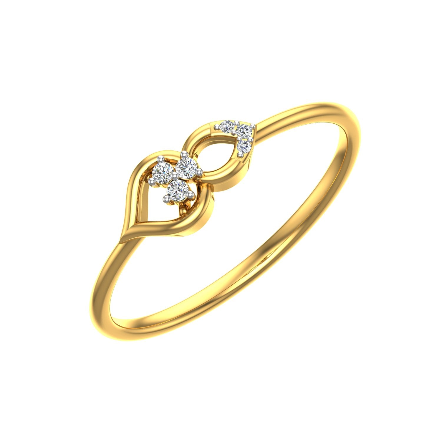 Pearl Loop Diamond Ring