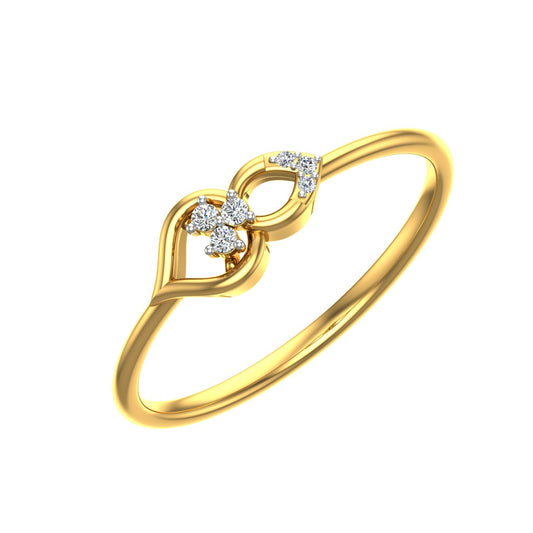 Pearl Loop Diamond Ring