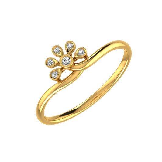 Sunbeam Blossom Diamond Ring