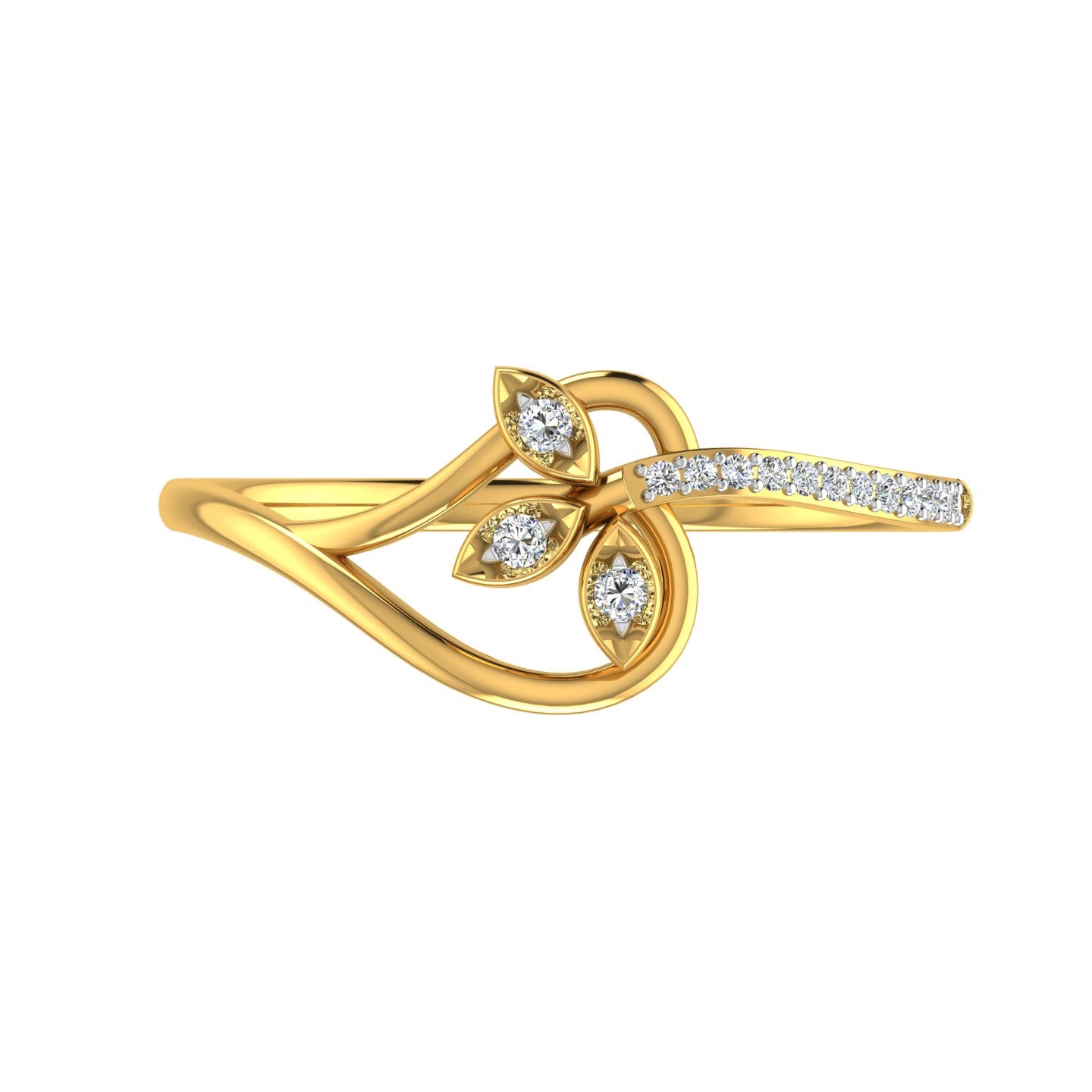 Leaf of Grace Diamond Ring