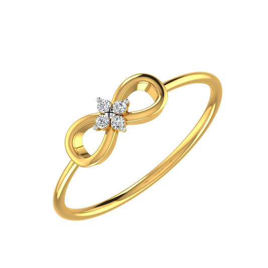 Infinity Petal Diamond Ring