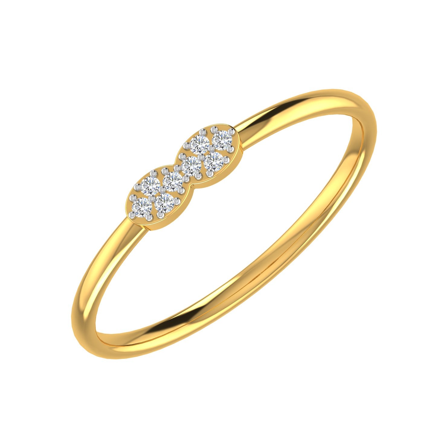 Twin Blossom Diamond Ring