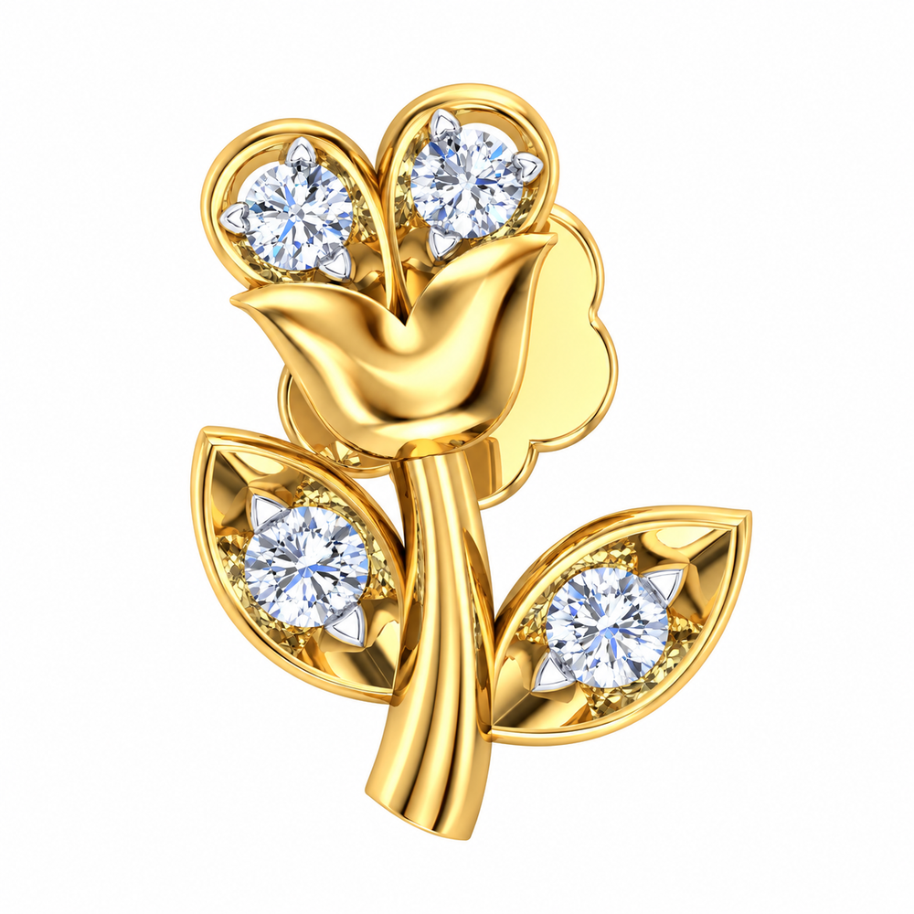 Petal n Leaf Diamond Nose Screw