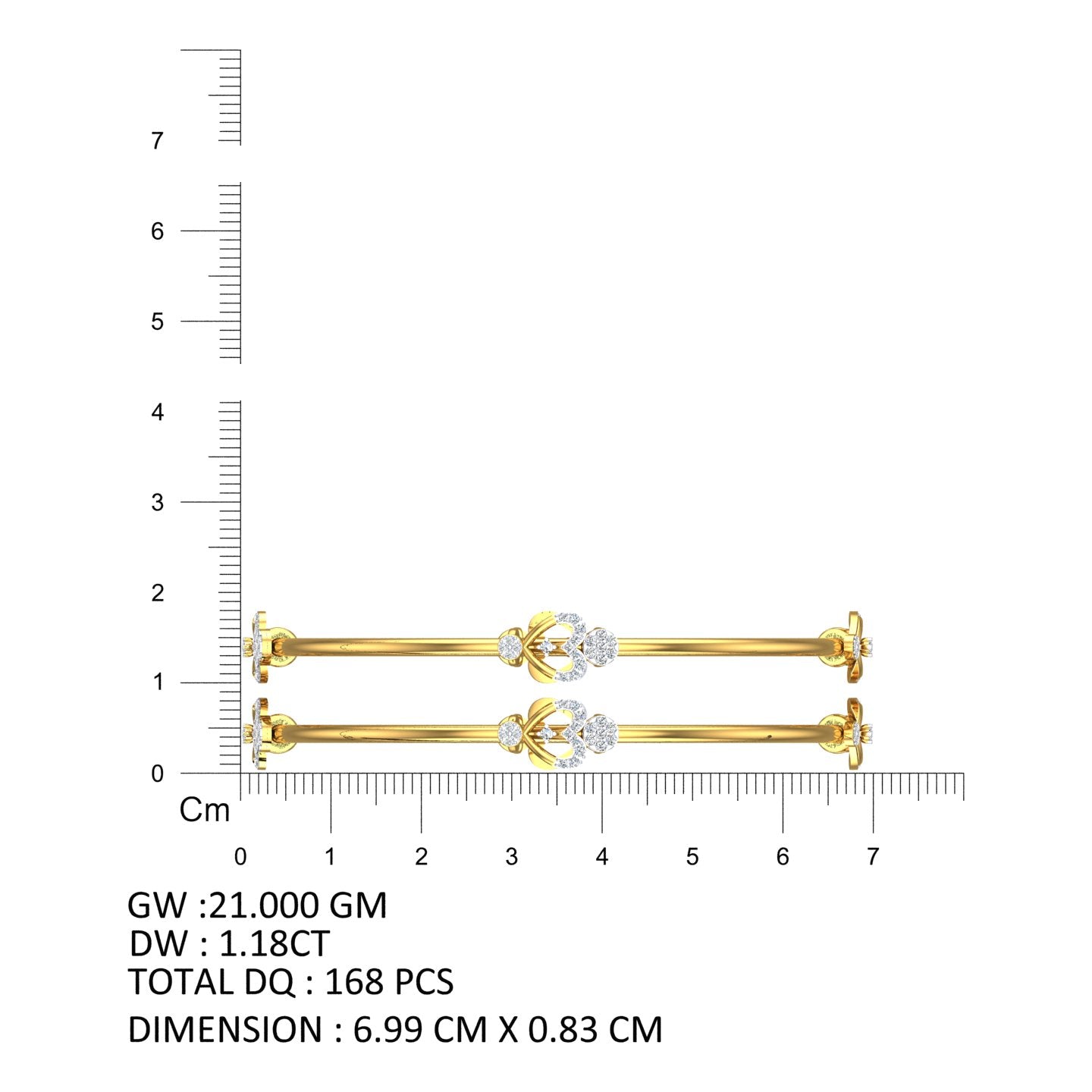 Hearty Bigwig Diamond Bangle