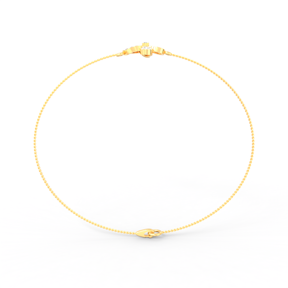 Flutter Leaf Diamond Chain Bracelet