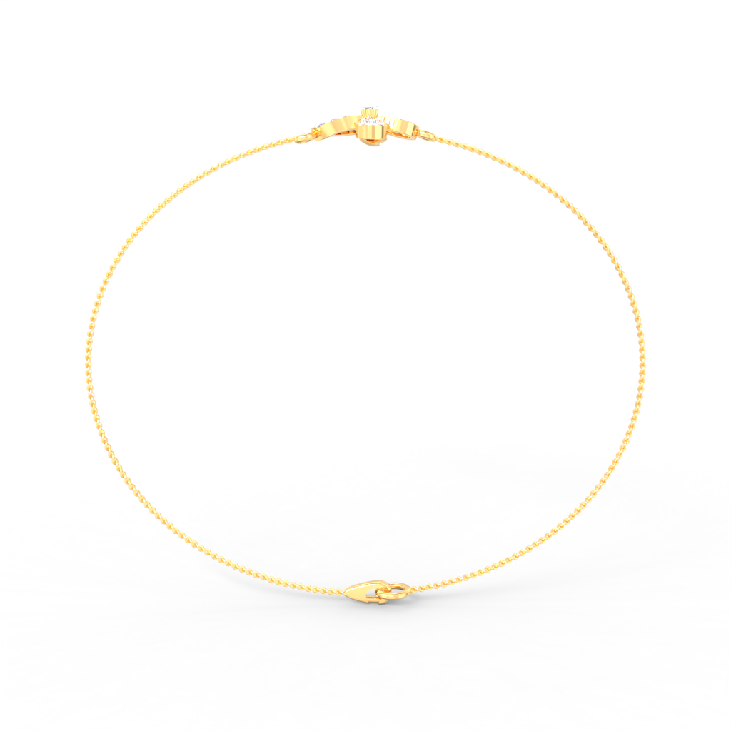 Flutter Leaf Diamond Chain Bracelet