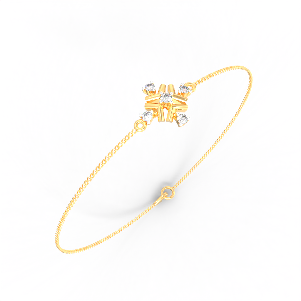 Radiant Snowflake Diamond Chain Bracelet