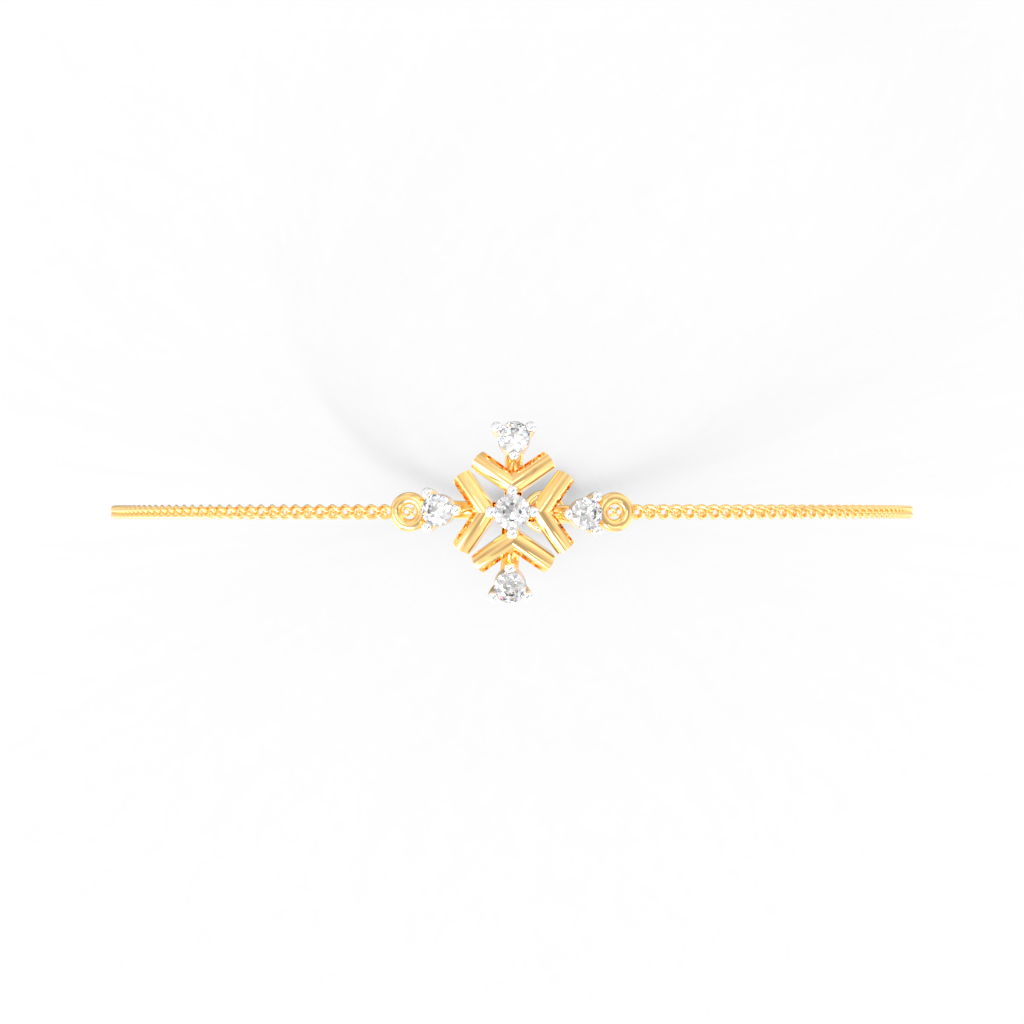 Radiant Snowflake Diamond Chain Bracelet
