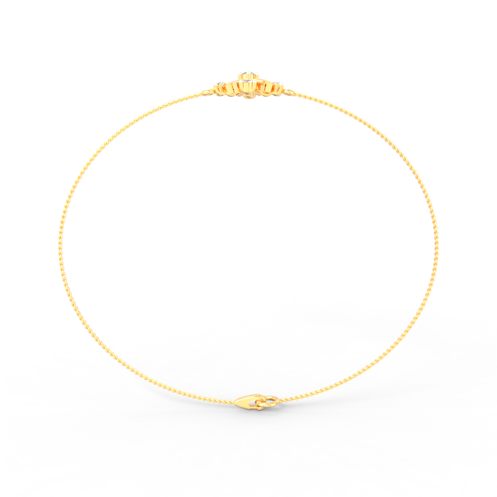 Radiant Snowflake Diamond Chain Bracelet