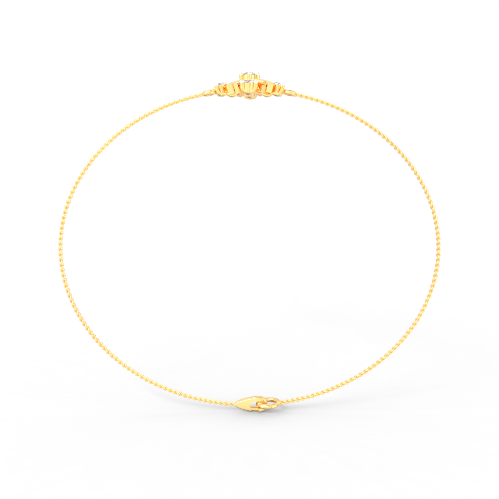 Radiant Snowflake Diamond Chain Bracelet